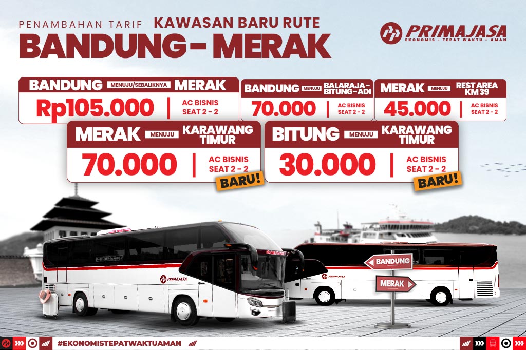 Officially Launched! Primajasa Bandung-Merak Fares Bring Smiles to Passenger